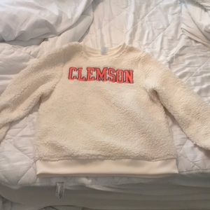 Cute and fluffy Clemson sweater